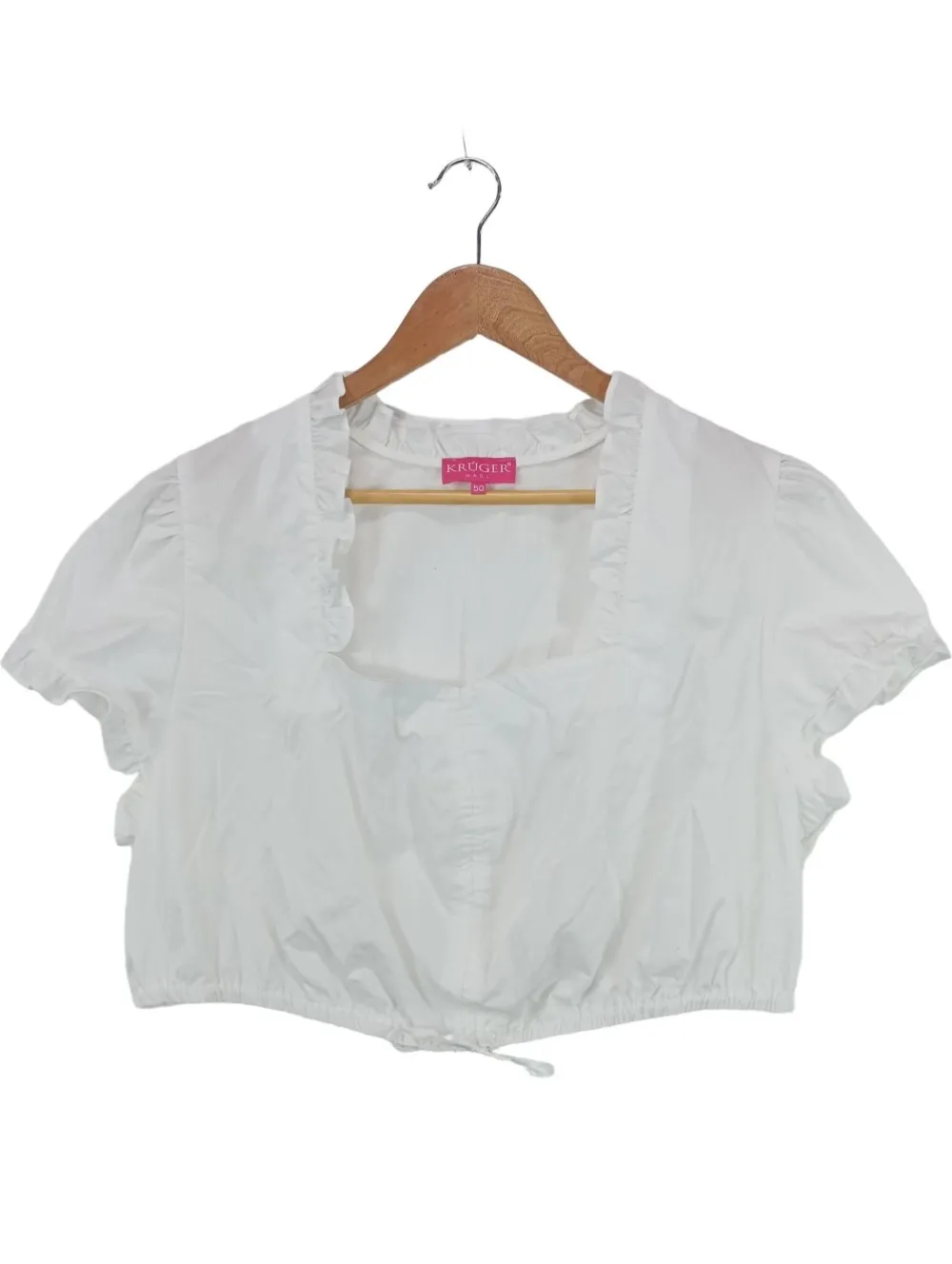 Trachtenmode>Kru00fcger MADL Trachtenbluse Größe 50 weiß