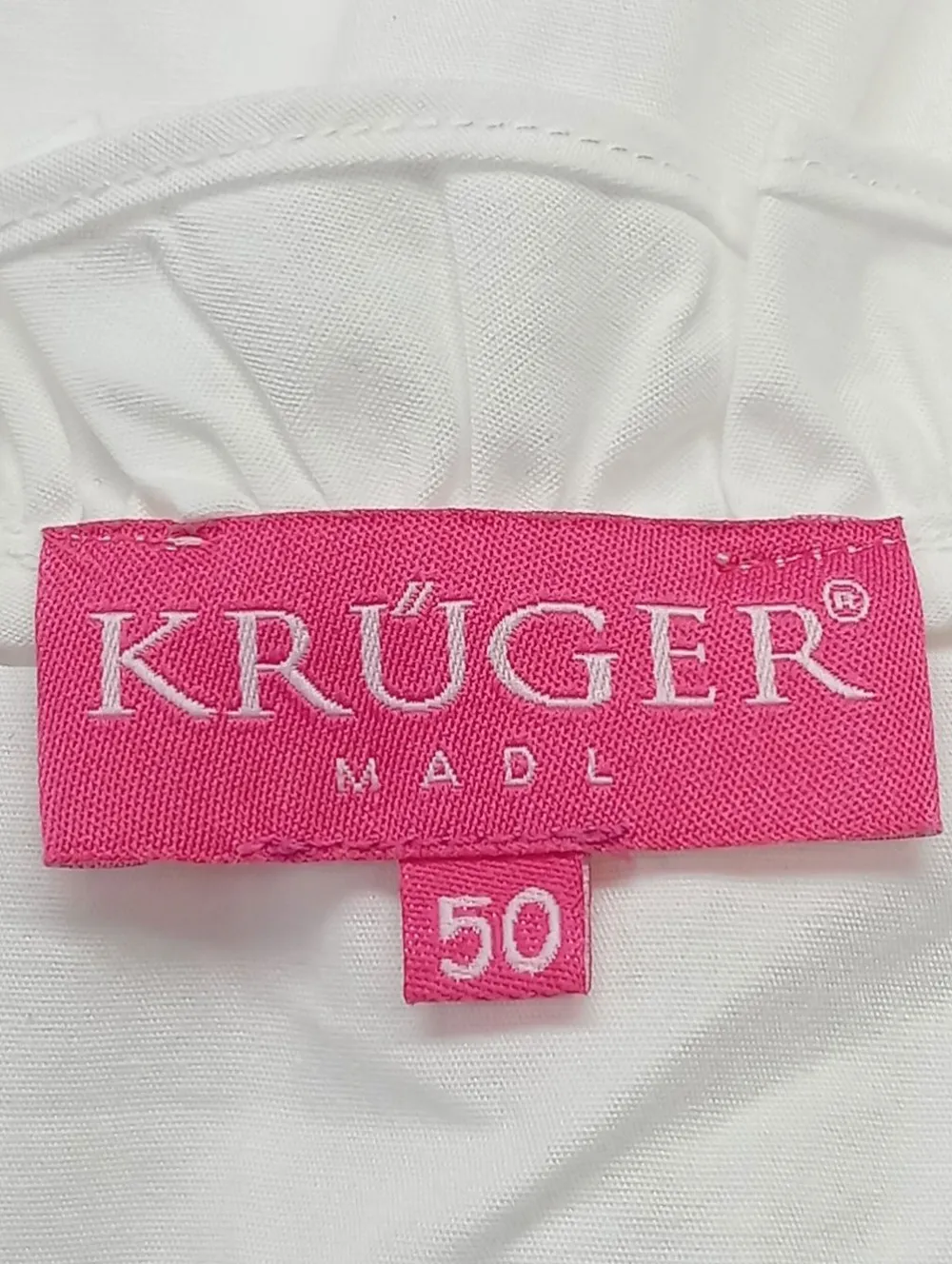 Trachtenmode>Kru00fcger MADL Trachtenbluse Größe 50 weiß