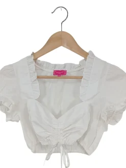 Trachtenmode>kru00fcgel Trachtenbluse Größe 32 weiß