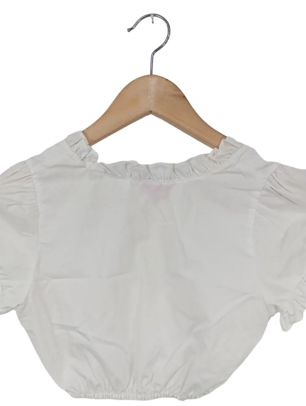 Trachtenmode>kru00fcgel Trachtenbluse Größe 32 weiß