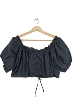 Trachtenmode>Himmelblau Trachtenbluse Größe 48 schwarz