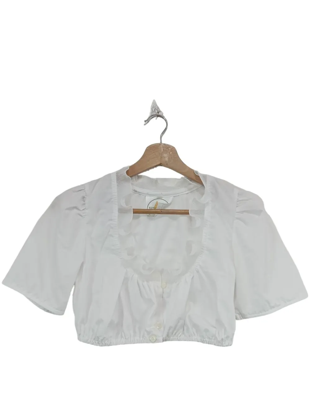 Trachtenmode>Wenger Trachtenbluse Größe 34 weiß