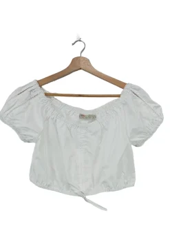 Trachtenmode>Lekra Trachtenbluse Größe 40 weiß