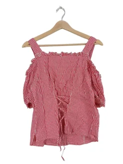 Trachtenmode>Brandl Tracht Trachtenbluse Größe 40 rotweiß