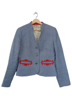 Trachtenmode>gu00f6ssl Trachtenjacke Größe 38 blau