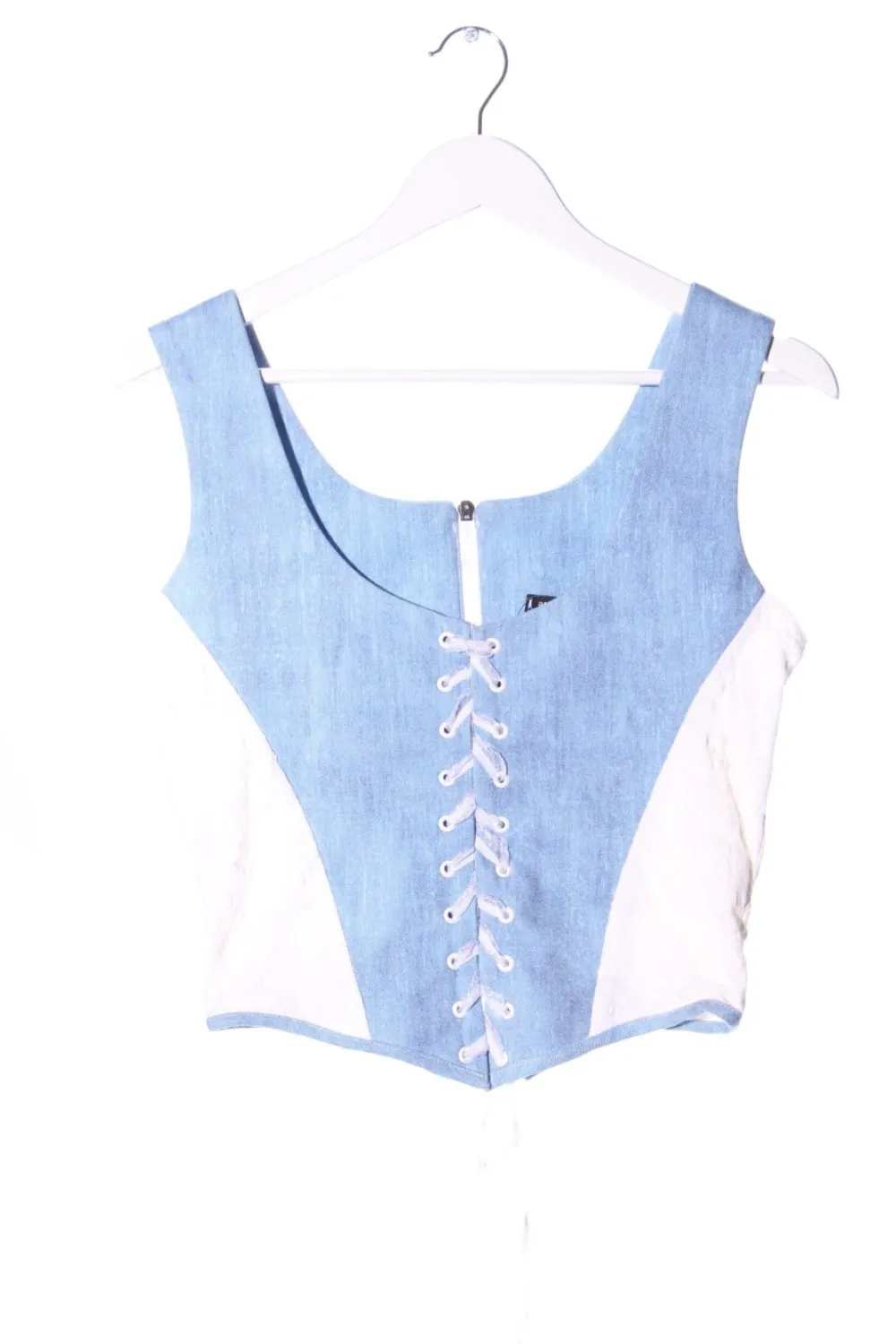 Trachtenmode>PAS DE QUOI Trachtenmieder Größe 38 wollweißblau