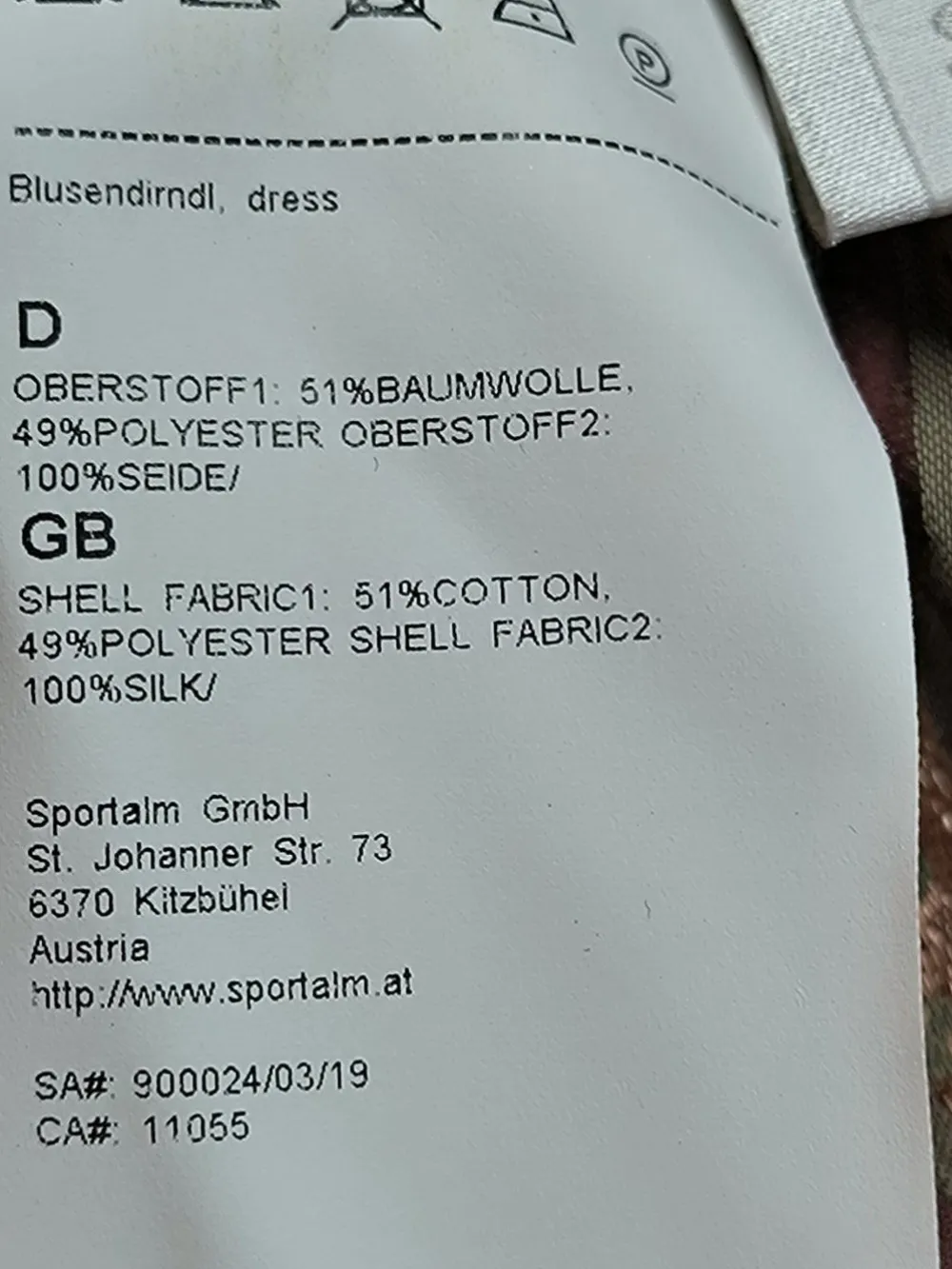 Trachtenschürze Größe 40-Sportalm