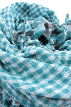 Tücher>Pieces Trachtentuch weißtürkis