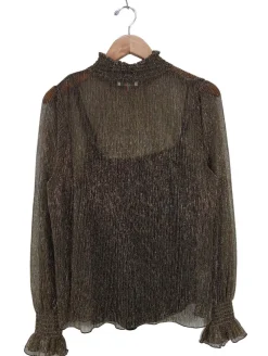 Blusen>Cinque Transparenz-Bluse Größe 38 bronzefarben
