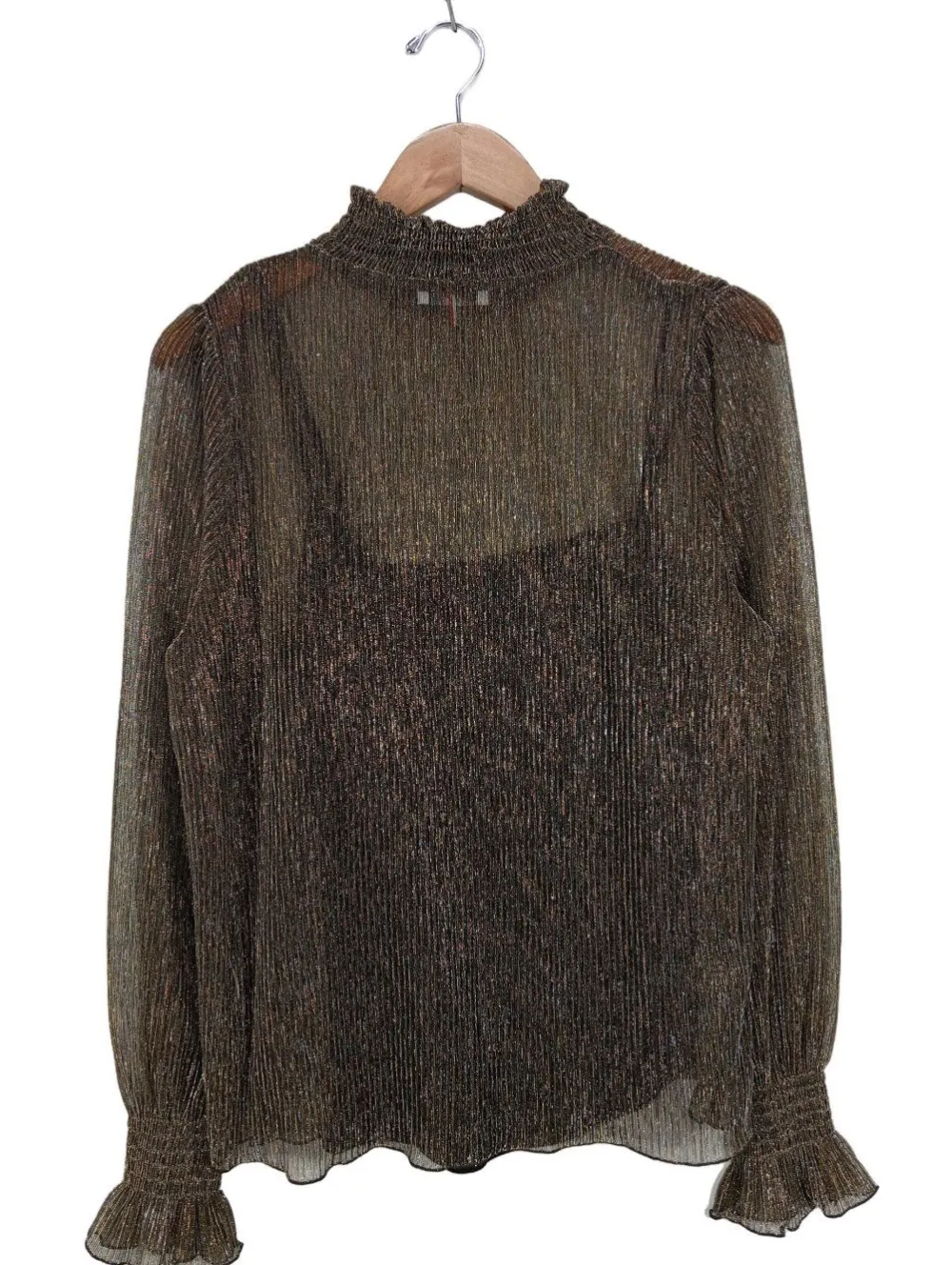 Blusen>Cinque Transparenz-Bluse Größe 38 bronzefarben