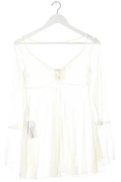 Blusen>Aubade Transparenz-Bluse Größe 38 weiß