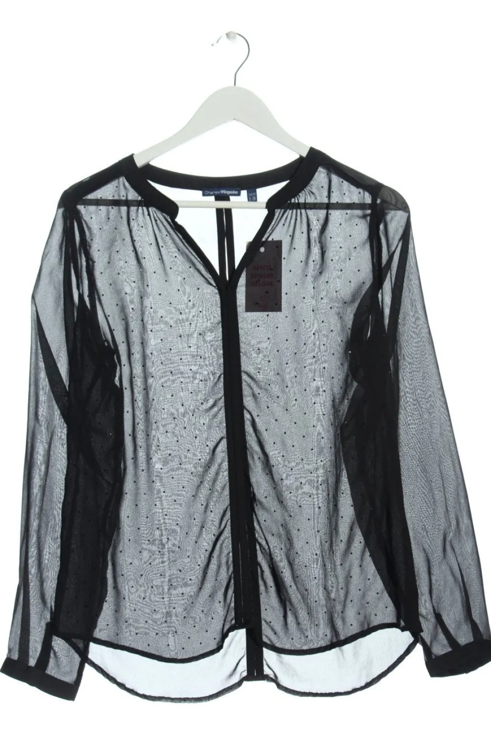 Blusen>Charles Vu00f6gele Transparenz-Bluse Größe 38 schwarz