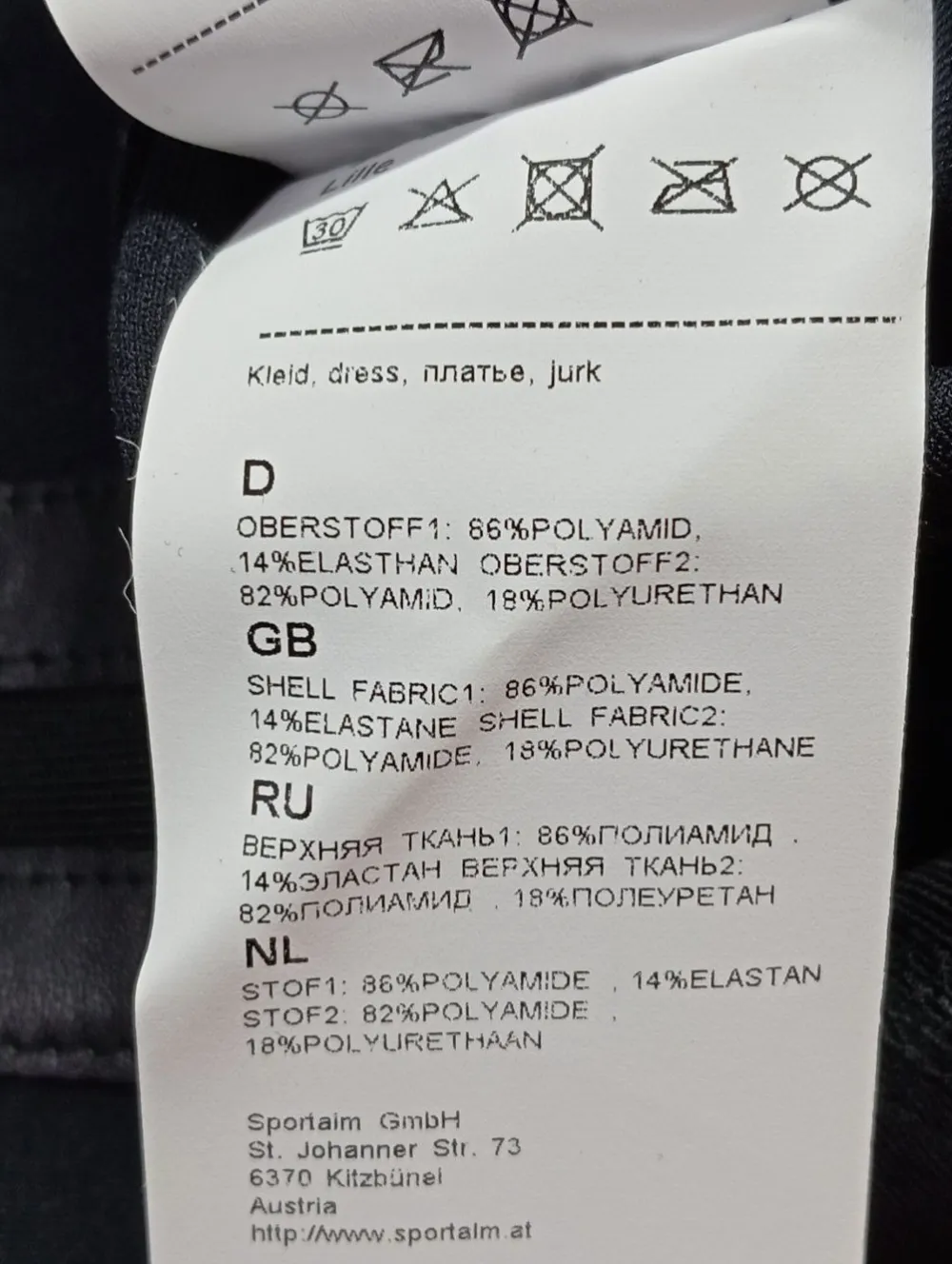 Kleider>Sportalm Trägerkleid Größe 38 blauschwarz