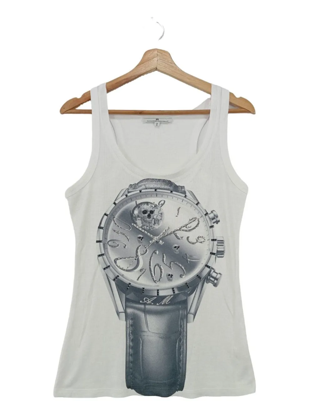 Tops>Alessandro Moscatiello Trägertop Größe 36 weißschwarz