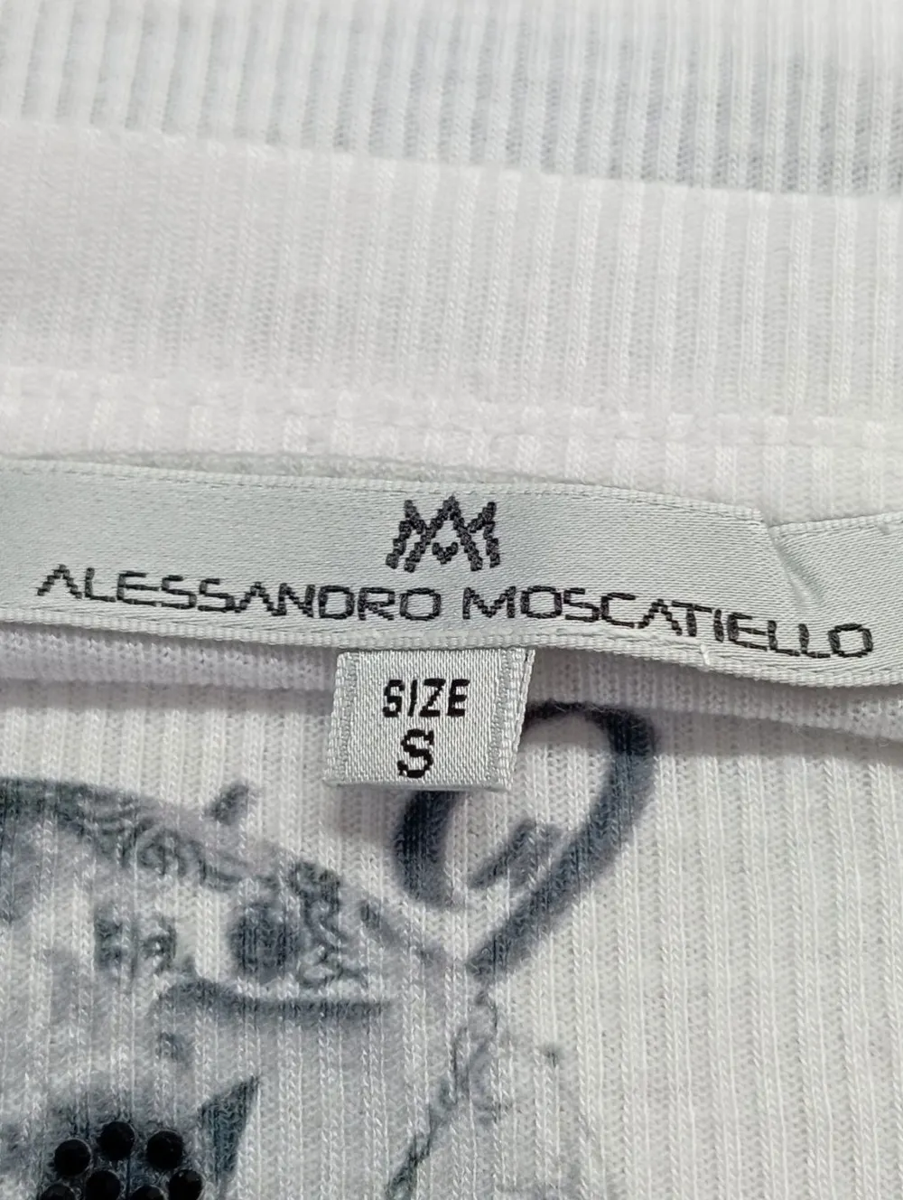 Tops>Alessandro Moscatiello Trägertop Größe 36 weißschwarz