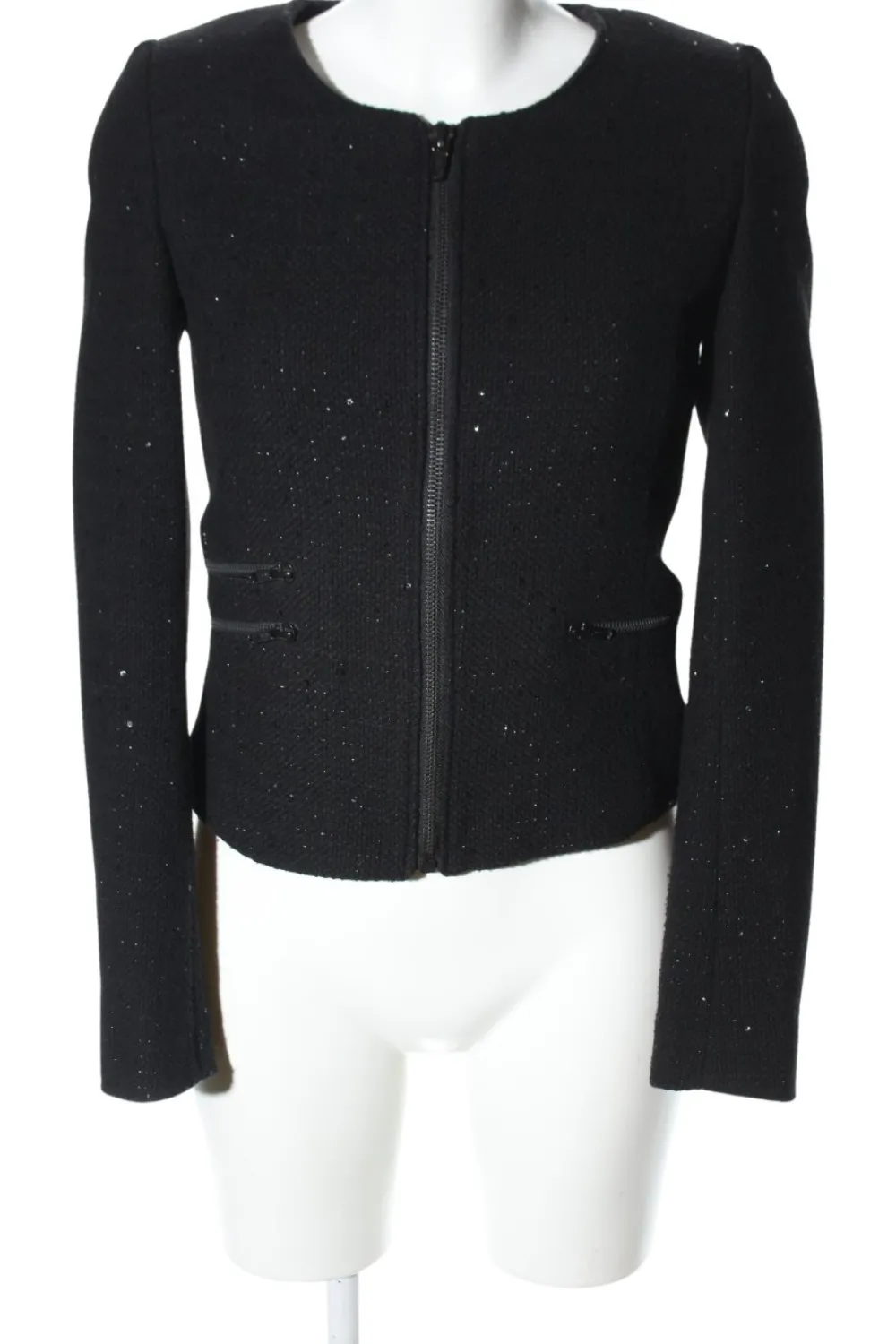 Blazer>IKKS Tweedblazer Größe 34 schwarz