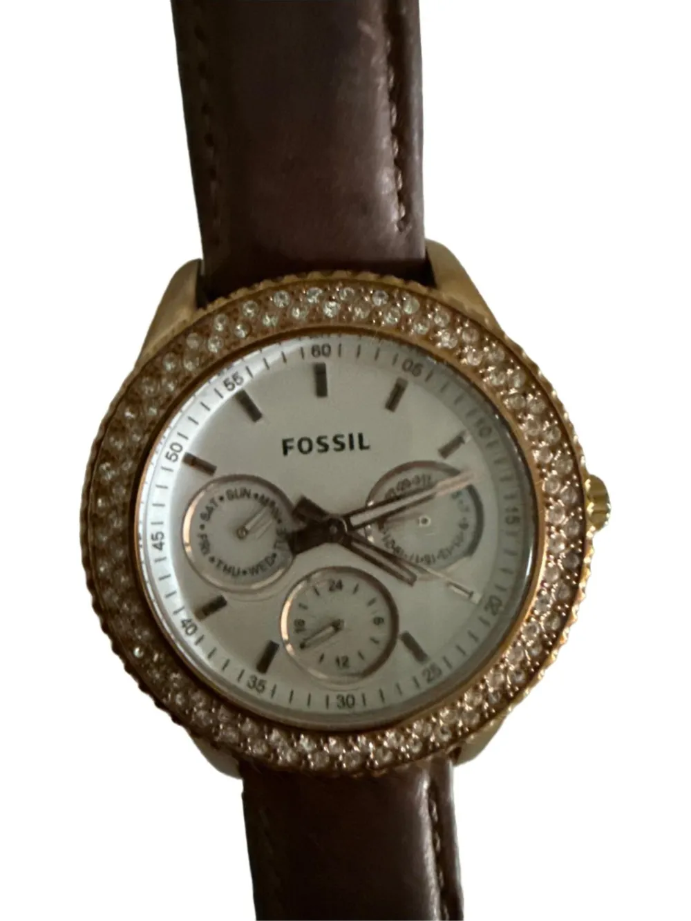 Uhren>Fossil Uhr goldfarben