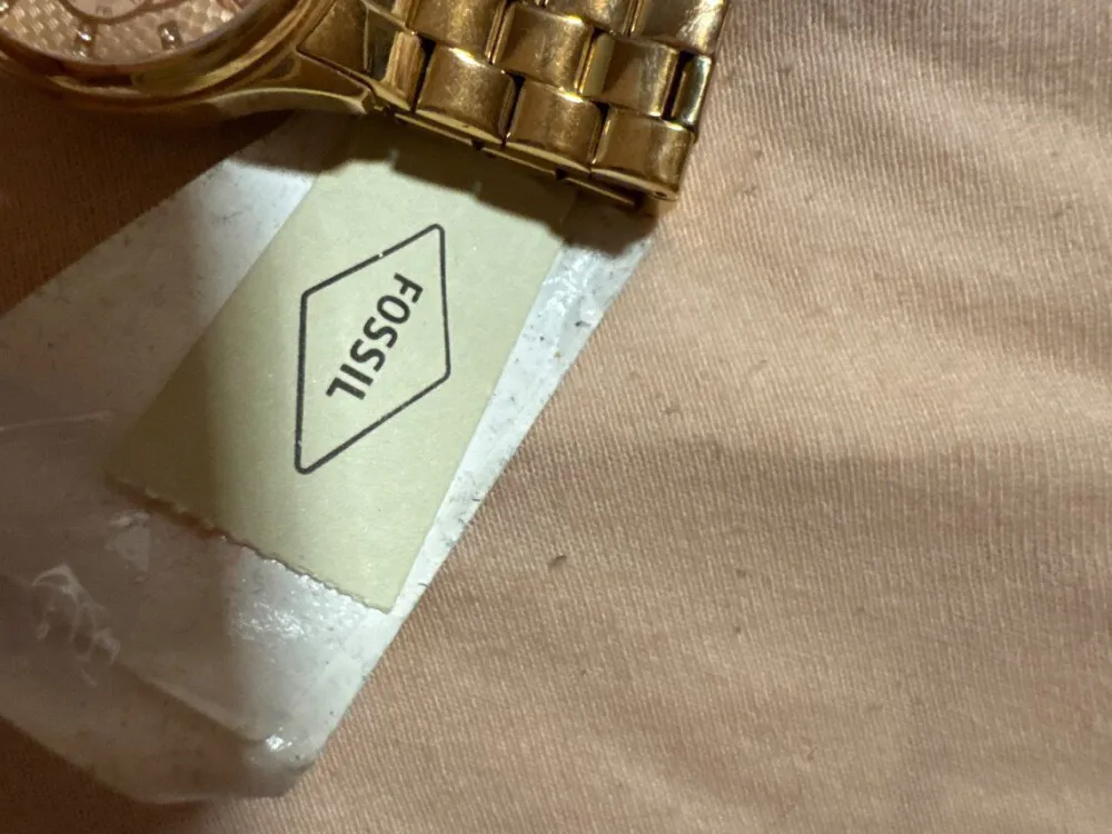 Uhren>Fossil Uhr goldfarben