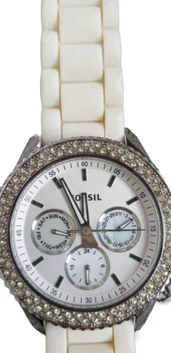 Uhren>Fossil Uhr weiß
