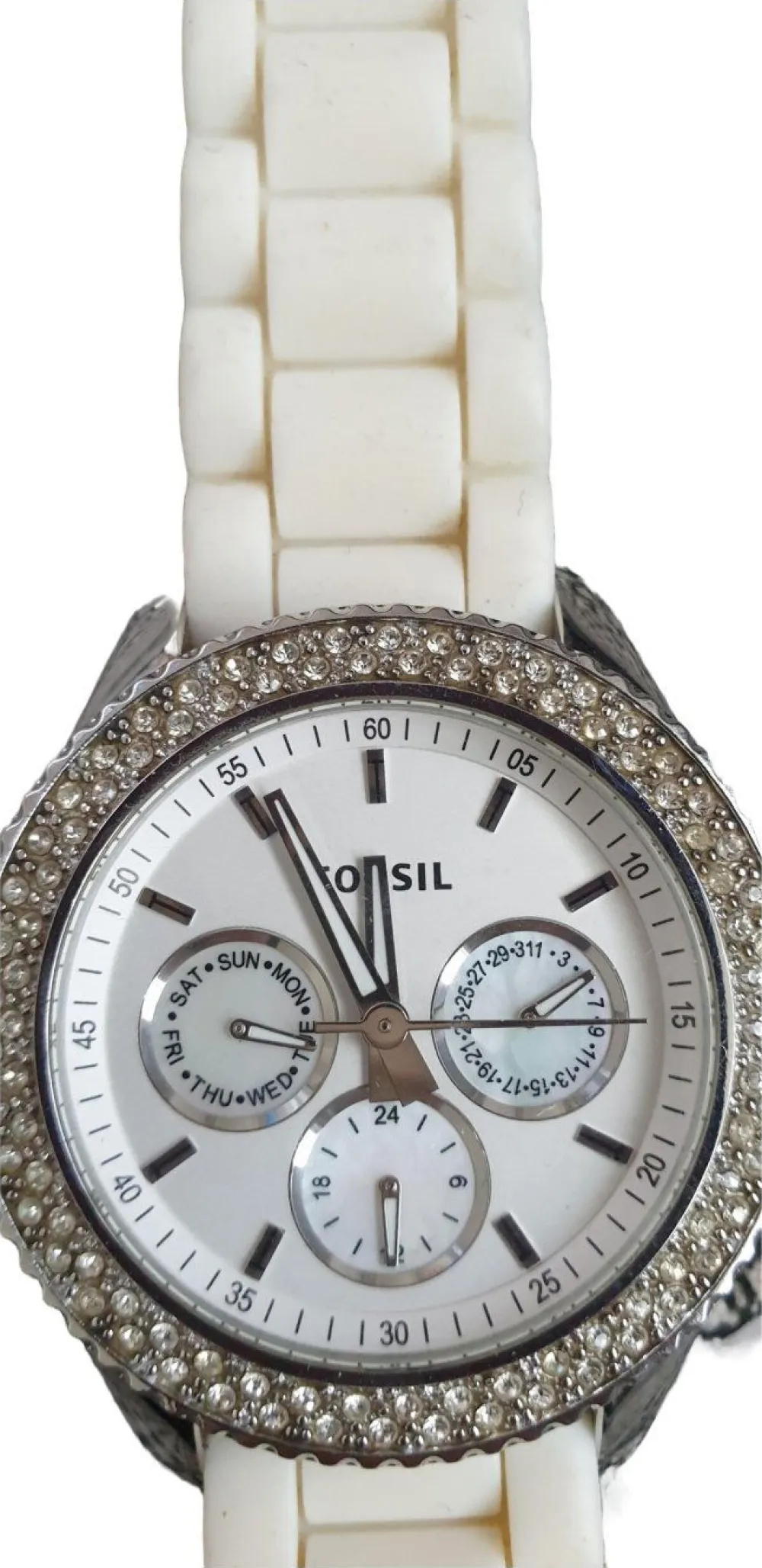 Uhren>Fossil Uhr weiß