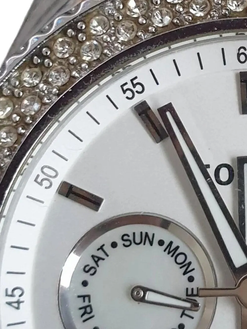 Uhren>Fossil Uhr weiß