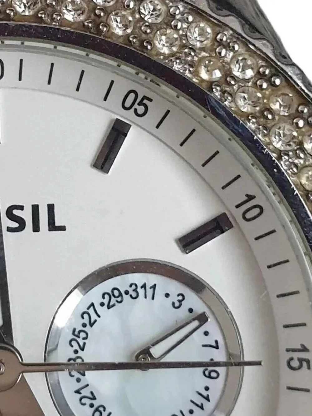 Uhren>Fossil Uhr weiß
