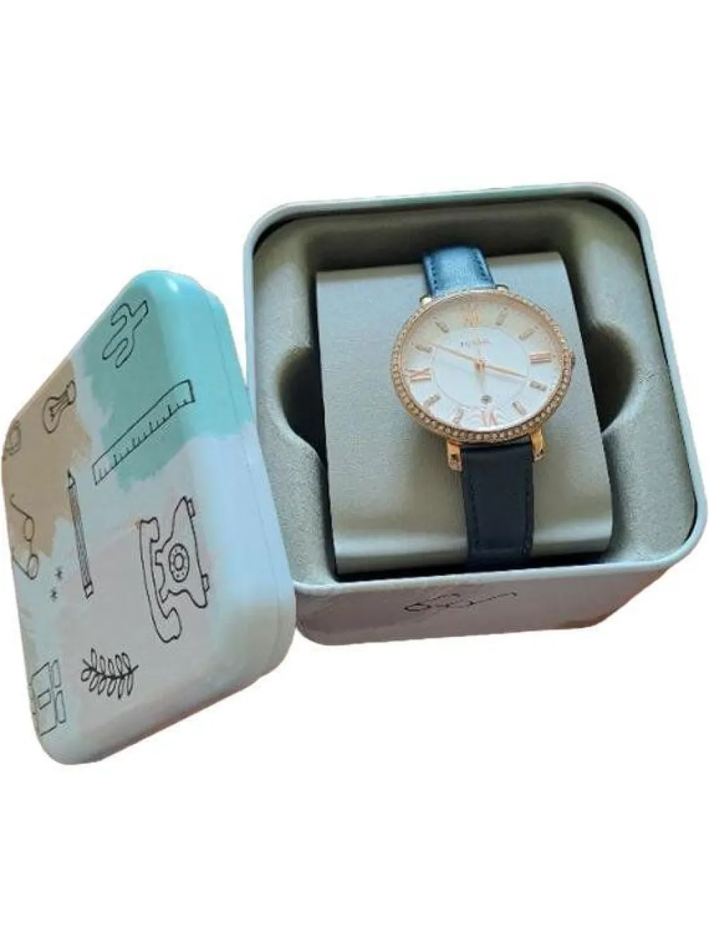 Uhren>Fossil Uhr blau