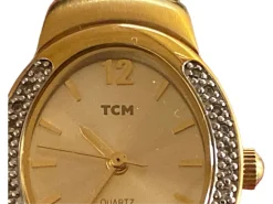 Uhren>Tchibo Uhr goldfarben