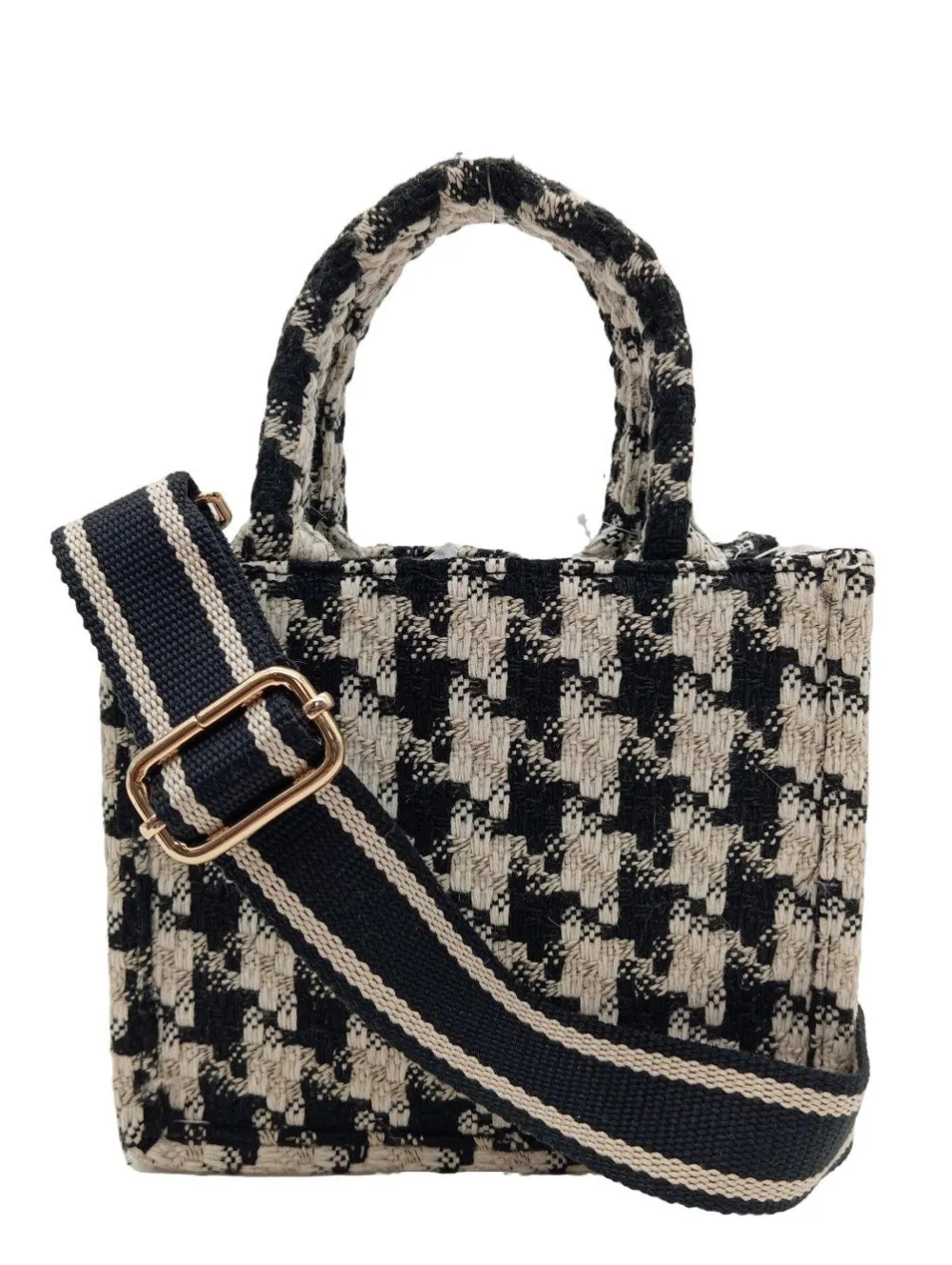 Umhängetaschen>H&M Umhängetasche wollweißschwarz