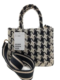 Umhängetaschen>H&M Umhängetasche wollweißschwarz