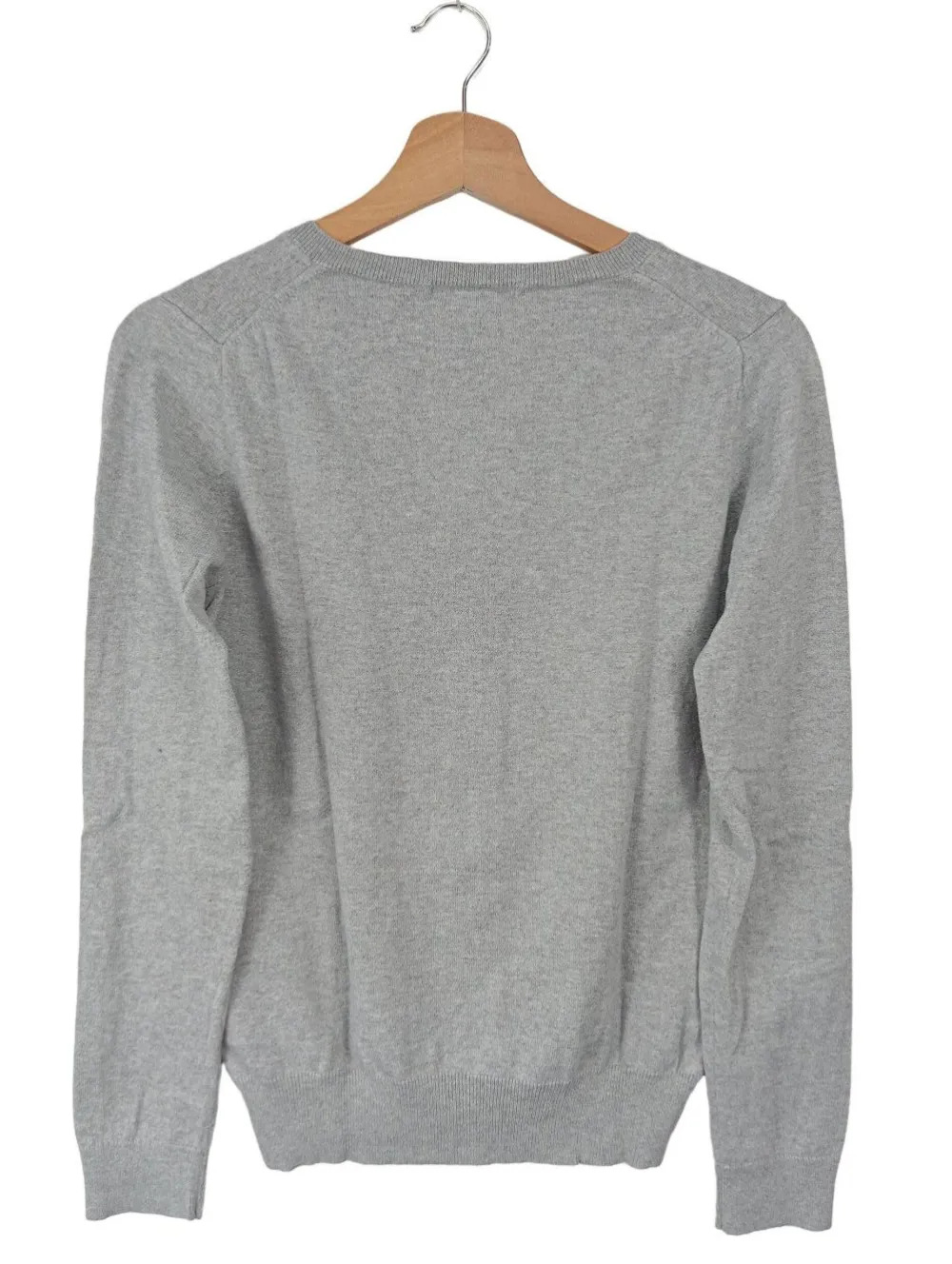 Pullover>Uniqlo V-Ausschnitt-Pullover Größe 36 hellgrau