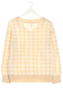 Pullover>H&M Divided V-Ausschnitt-Pullover Größe 36 nudewollweiß