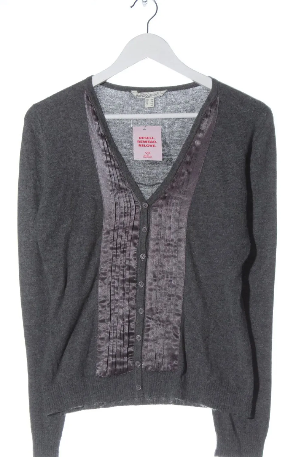 Pullover>Bandolera V-Ausschnitt-Pullover Größe 38 hellgraubronzefarben