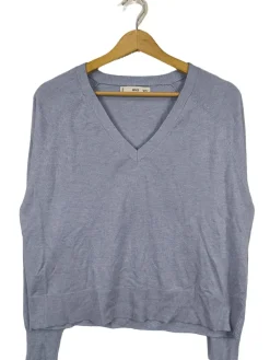 Pullover>MNG V-Ausschnitt-Pullover Größe 36 blau