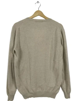 Pullover>Frauenschuh V-Ausschnitt-Pullover Größe 48 wollweiß