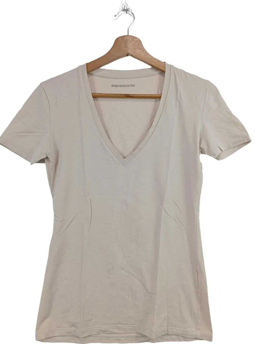 Shirts>Drykorn V-Ausschnitt-Shirt Größe 34 wollweiß