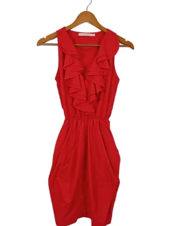 Kleider>Acciaio Volantkleid Größe 34 rot