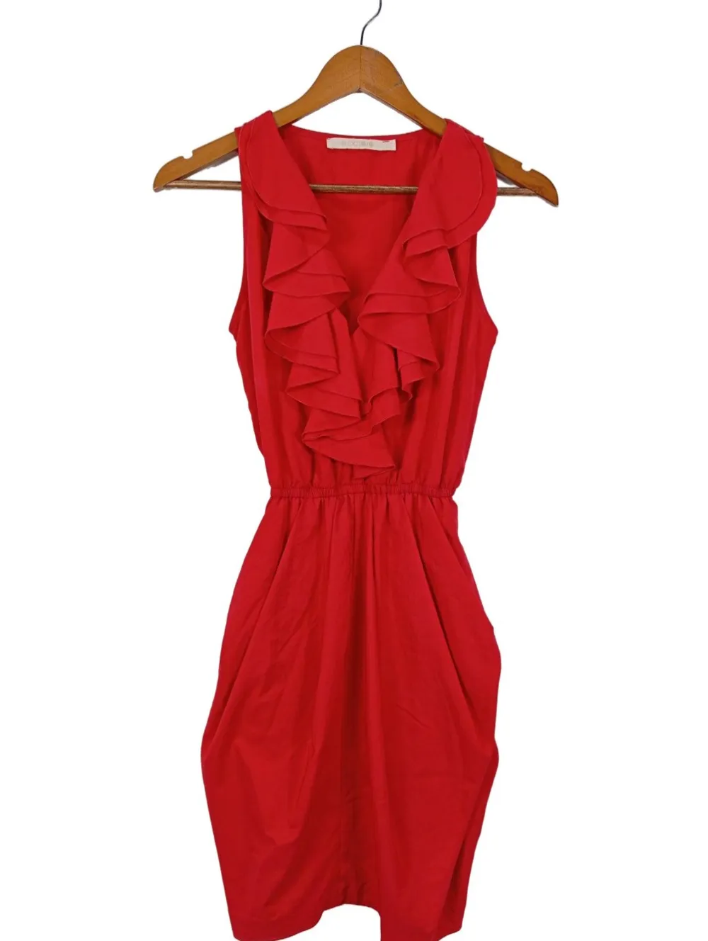 Kleider>Acciaio Volantkleid Größe 34 rot