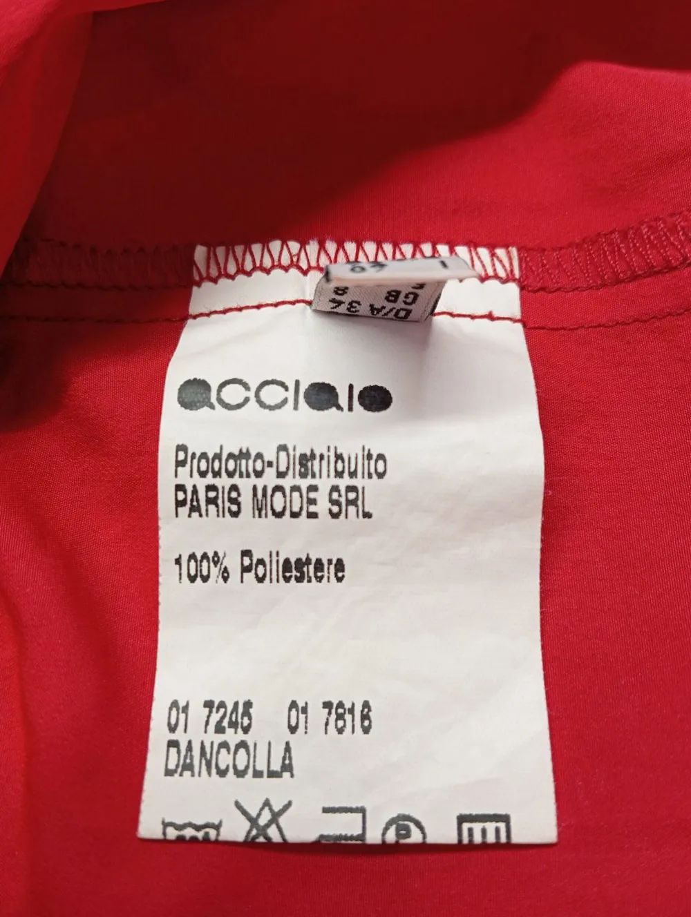 Kleider>Acciaio Volantkleid Größe 34 rot