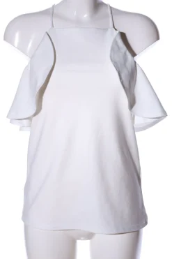 Tops>Missguided Volanttop Größe 34 weiß