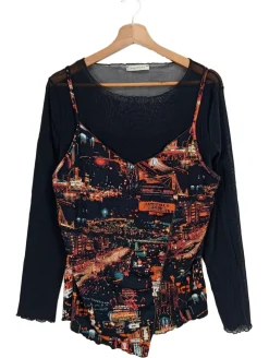 Twin Sets>Jacqueline Riu Web Twin Set Größe 40 schwarzrot