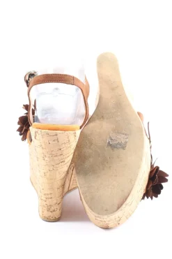Sandaletten>Donna Wedges Sandaletten Größe 39 hellorangebraun