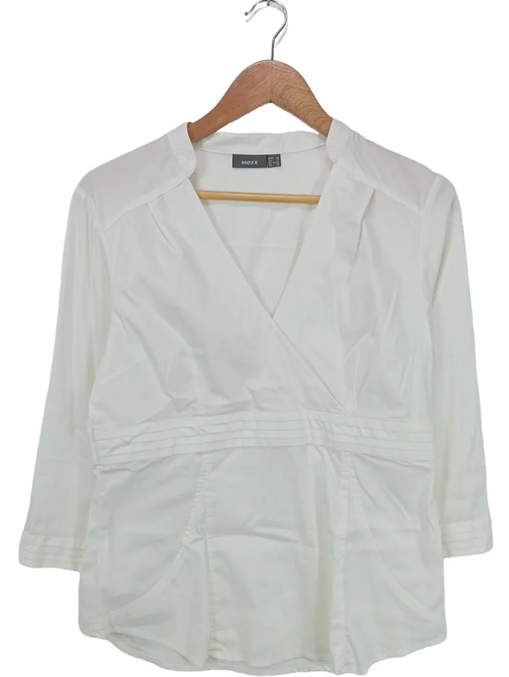 Blusen>Mexx Wickel-Bluse Größe 40 weiß