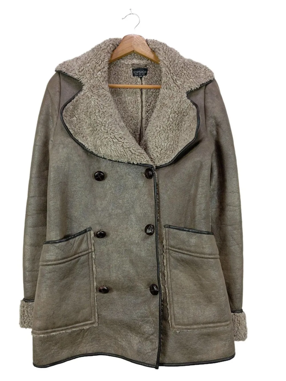 Mäntel>Topshop Wintermantel Größe 34 hellgrau