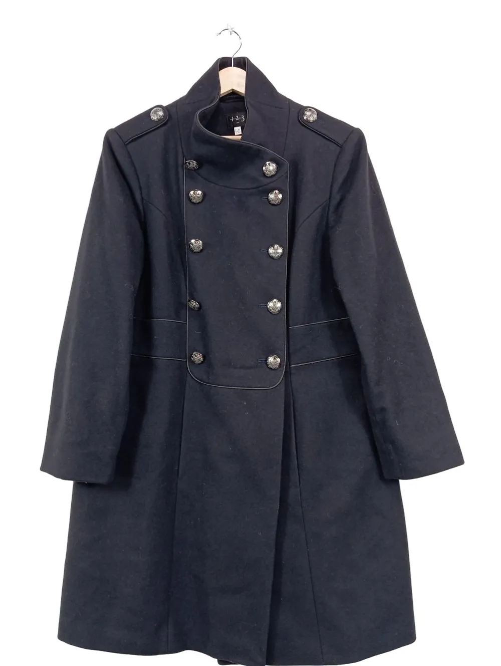 Mäntel>Un1Deux2Trois3 Wollmantel Größe 44 schwarz