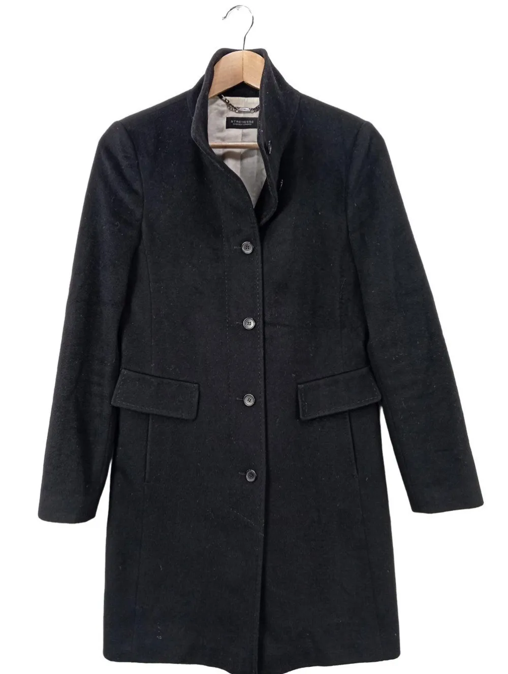 Mäntel>Strenesse Wollmantel Größe 34 schwarz