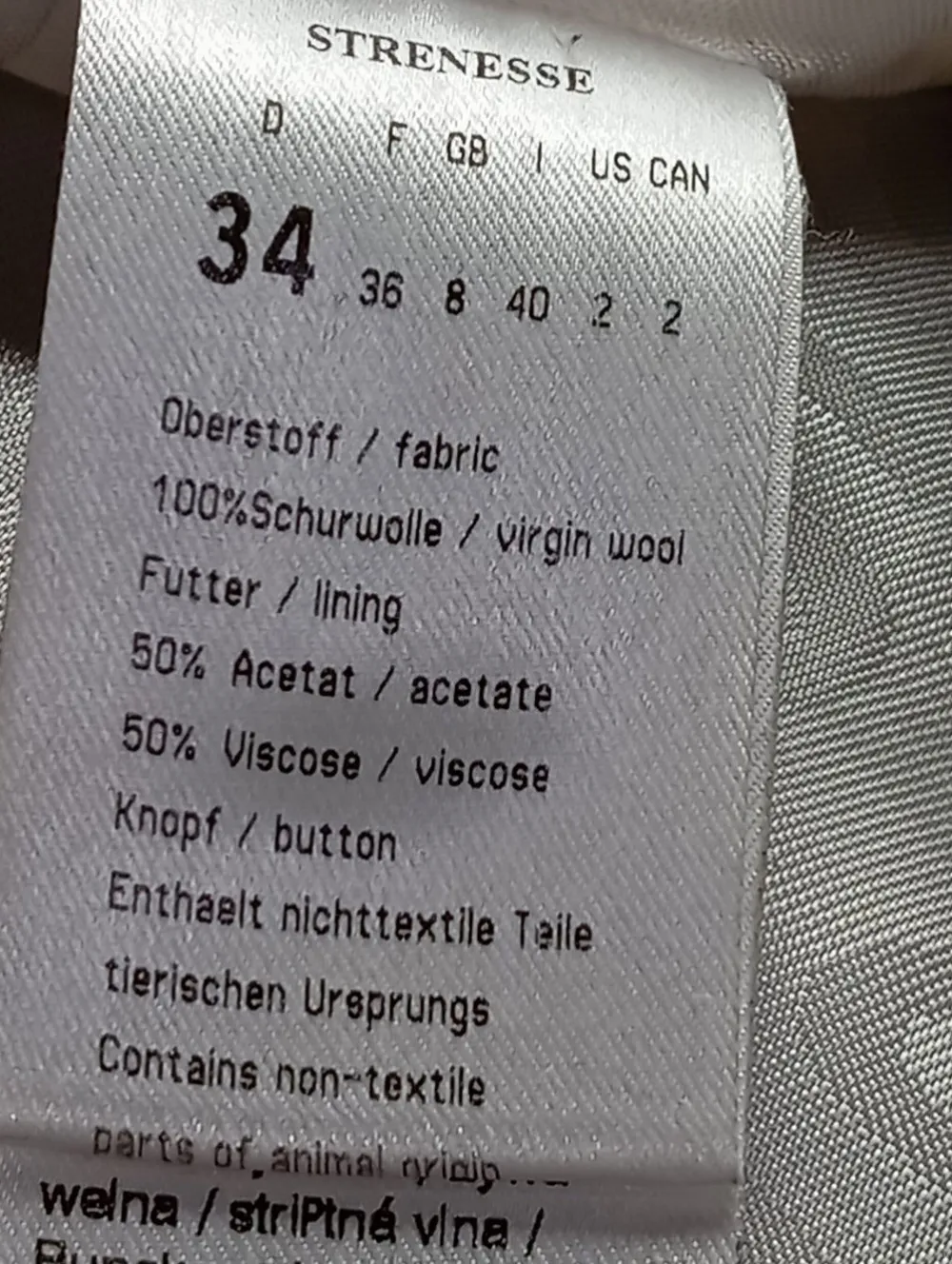 Mäntel>Strenesse Wollmantel Größe 34 schwarz